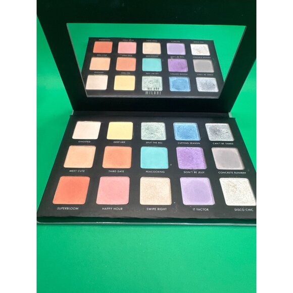 Milani Gilded Pastel Eyeshadow Palette Hyper-Pigmented 0.32 Oz With Mirror & 15 - Picture 3 of 5